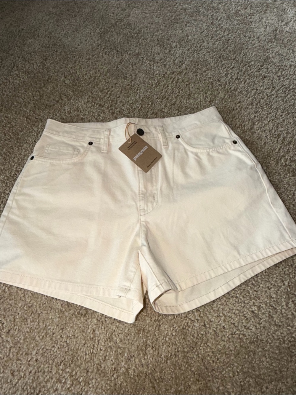 Patagonia Cream High-Waist Shorts
